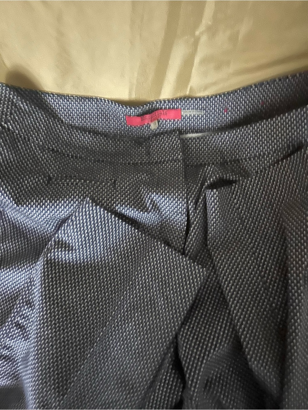 Sioni essential Navy and White  crop / ankle Microdot Dress Pants